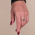 Blauer Nebel | 925 Sterling Silber | Galaxie Glasring